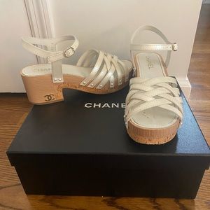 Chanel strappy sandals with box & dust bag